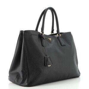 PRADA GALLERIA Lux open tote in black saffiano leather